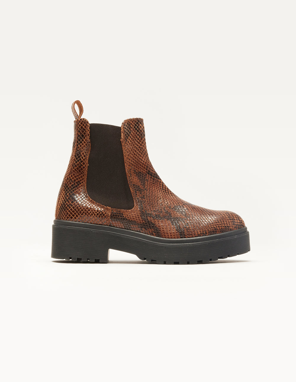 Flora Bottines - Cuir brown python