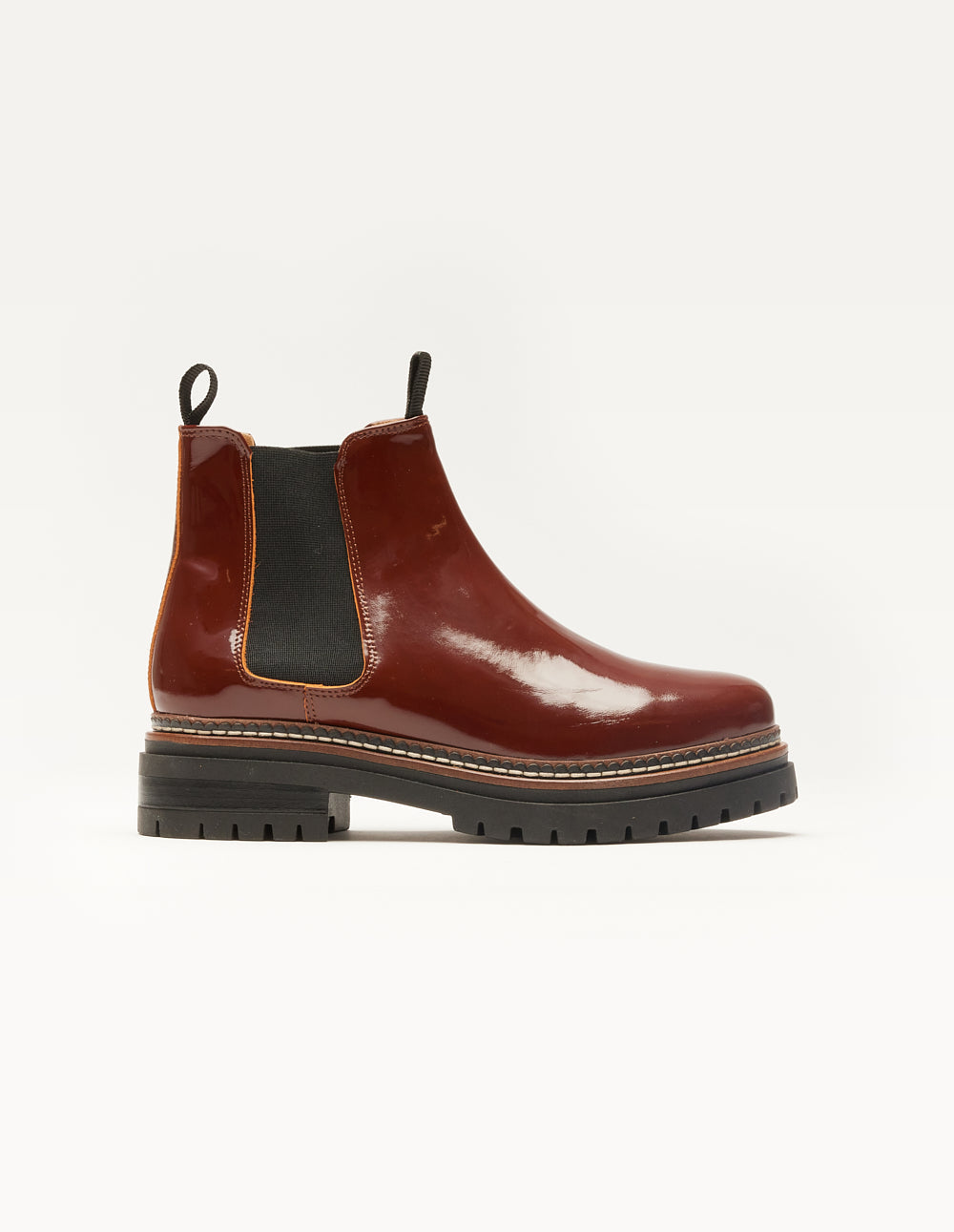 Pernille Bottines - Cuir verni noisette