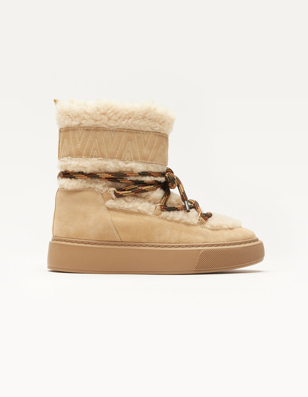 Sarah Fourrées Bottes - Taupe Suede
