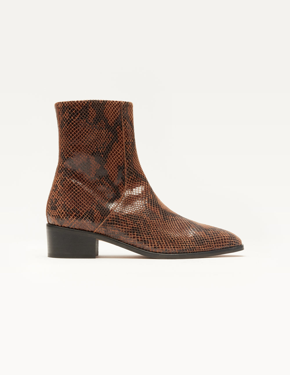 Sybille Bottines - Cuir brown python