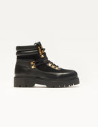 Talie laces ankle boots - Cuir et suède noir