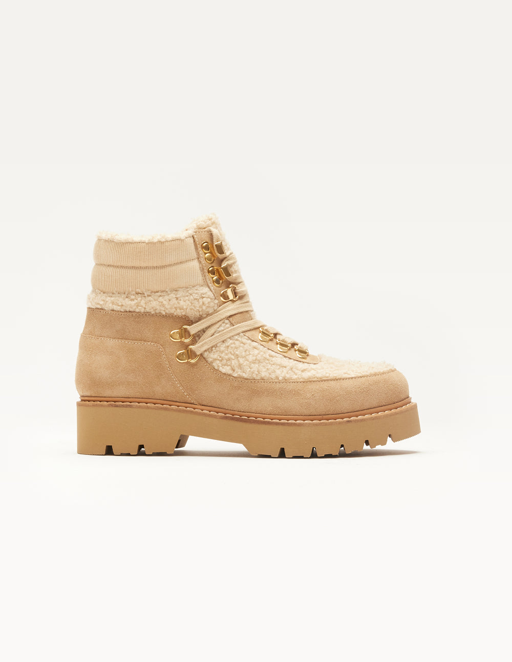 Talie laced ankle boots - Beige suède