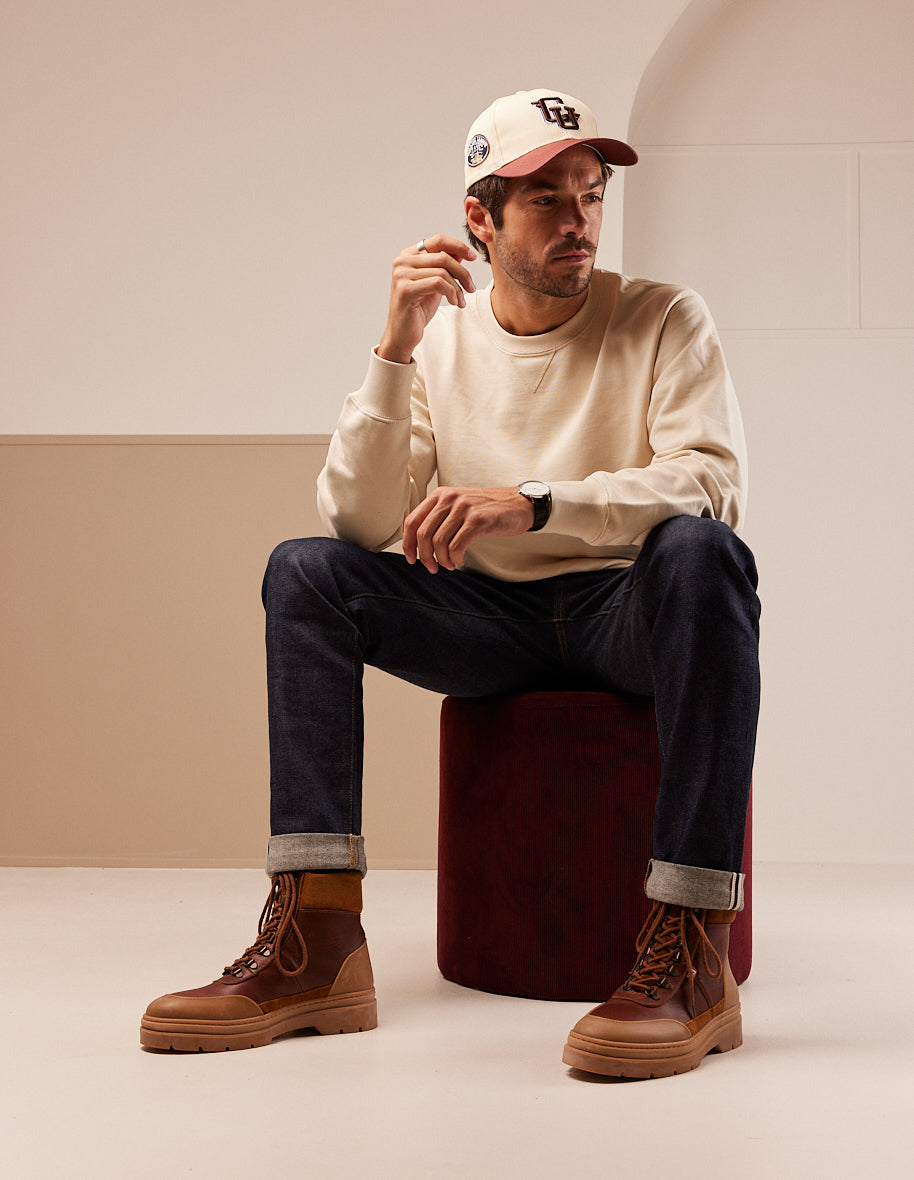 Joel Bottines - Leather and terracotta suède