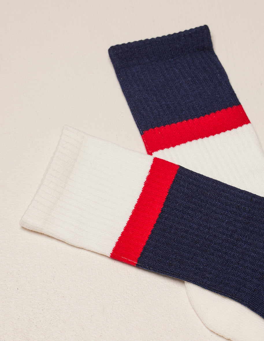 Pack of 2 chaussettes - Sport Bleu blanc rouge