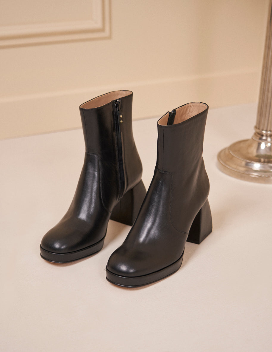 Marina ankle boots - Cuir noir