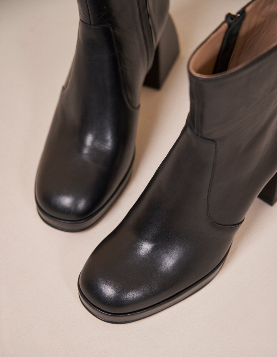 Marina ankle boots - Cuir noir