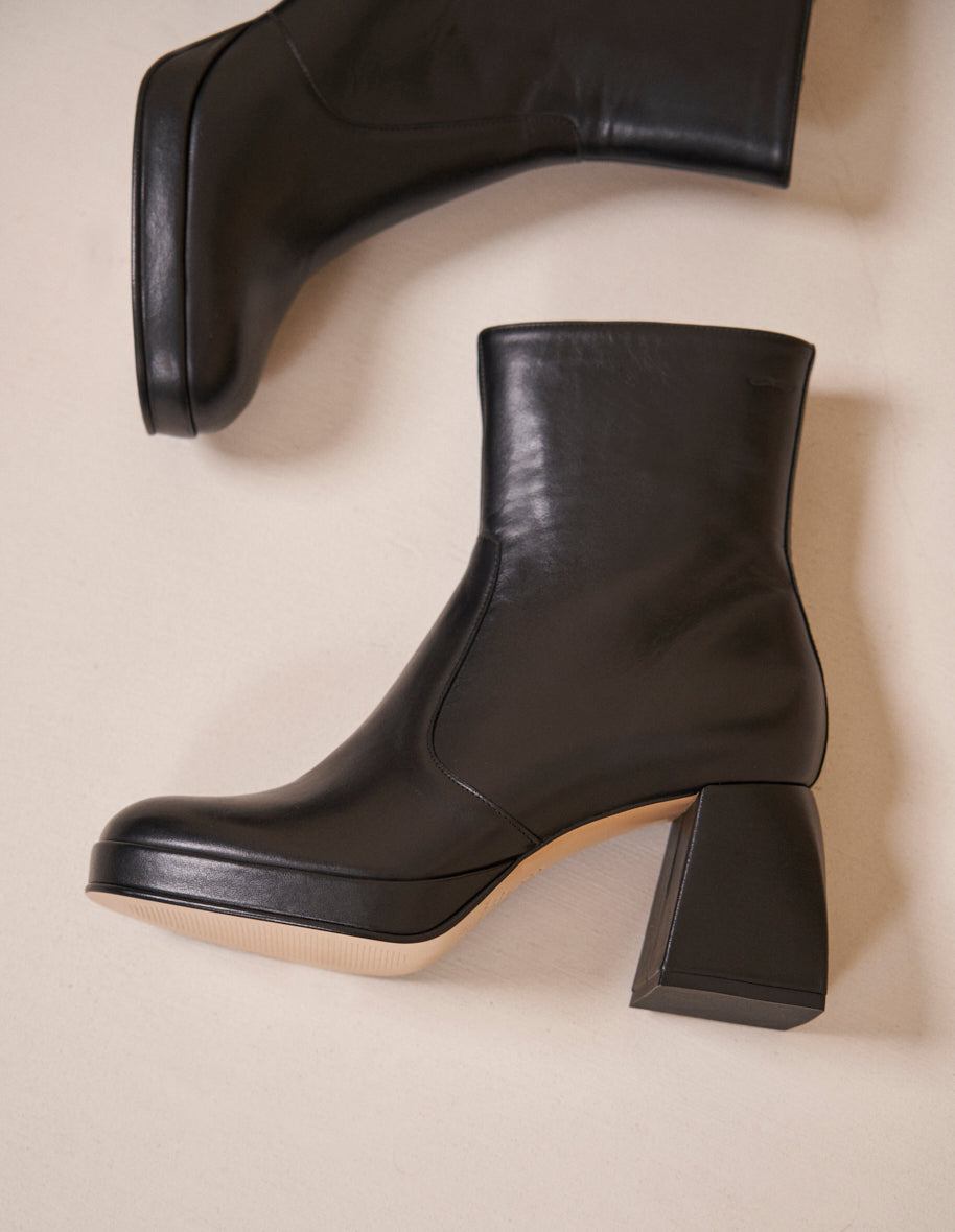 Marina ankle boots - Cuir noir