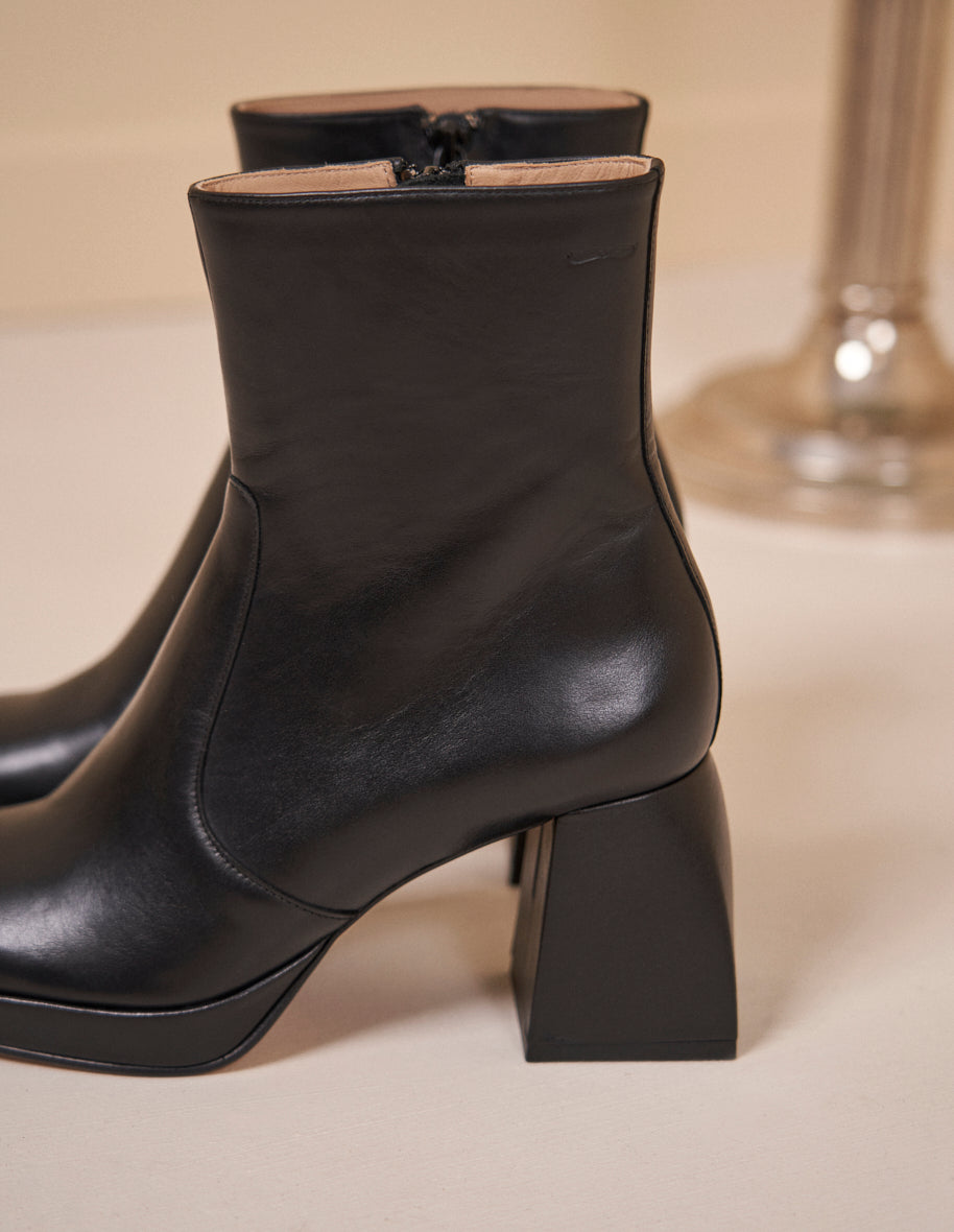 Marina ankle boots - Cuir noir