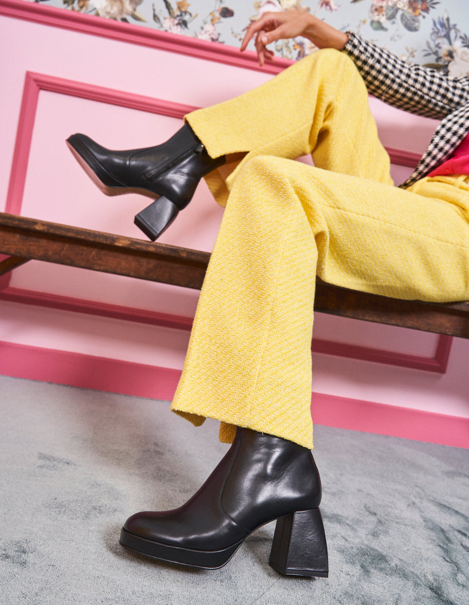 Marina ankle boots - Cuir noir
