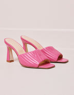 Mules Martha - Cuir fuchsia