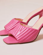 Mules Martha - Cuir fuchsia