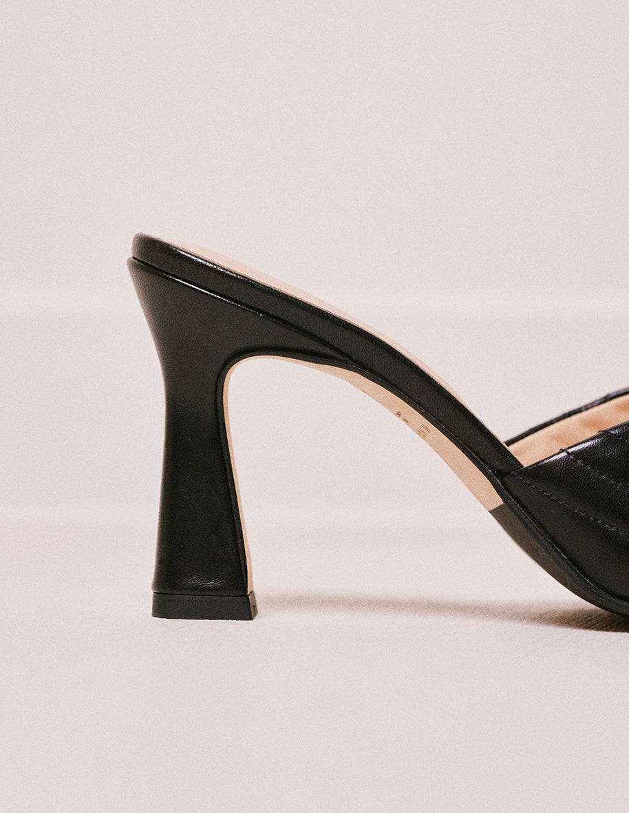 Mules Martha - Cuir noir