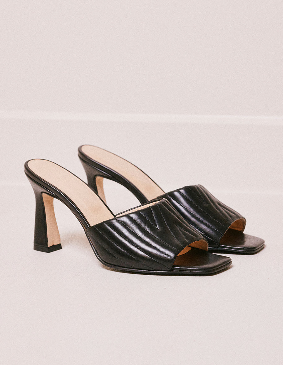 Mules Martha - Cuir noir