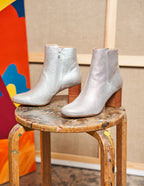 Mathilde H ankle boots - Cuir argent python