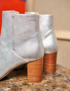 Mathilde H ankle boots - Cuir argent python