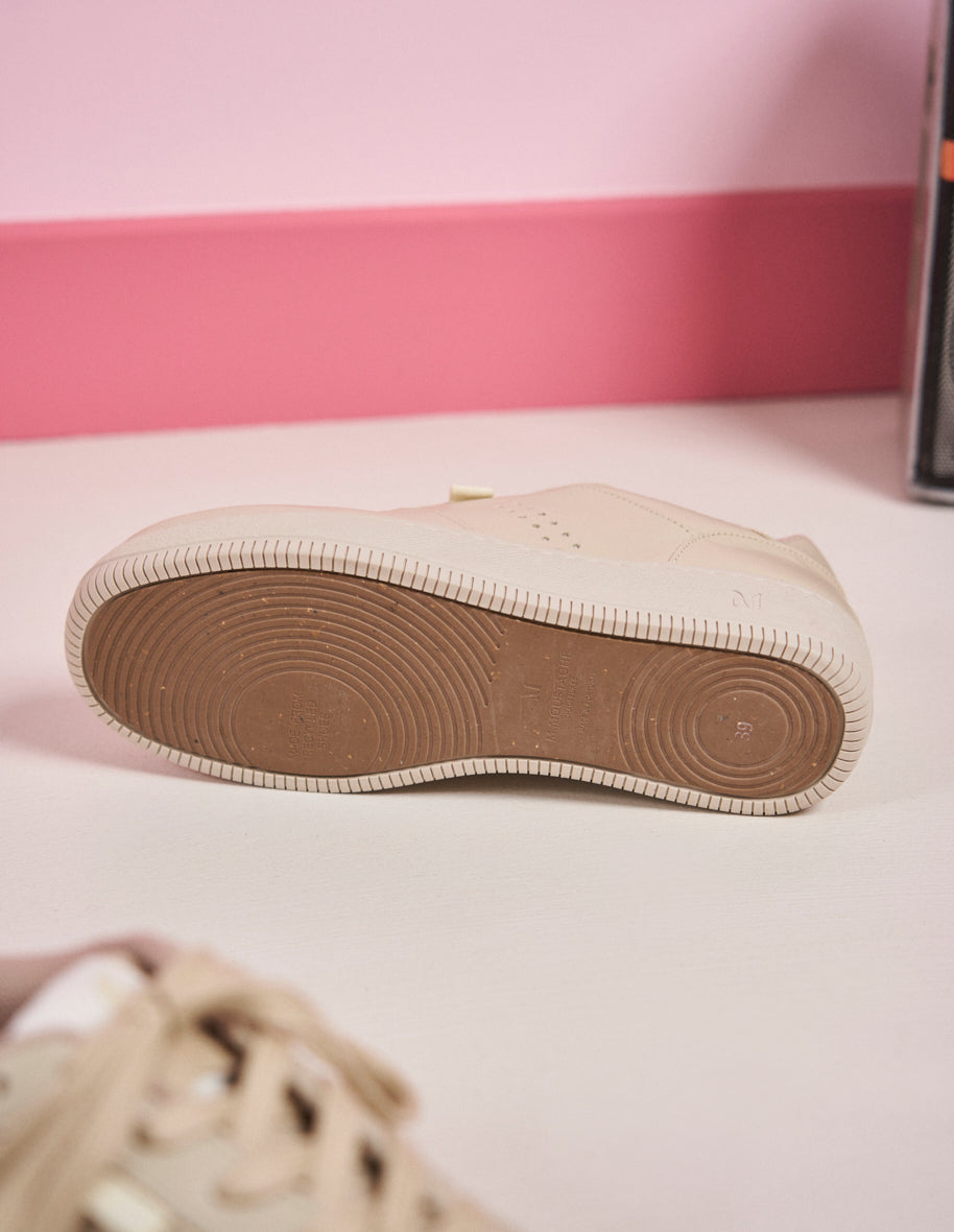 Baskets basses Maxence F - Cuir crème