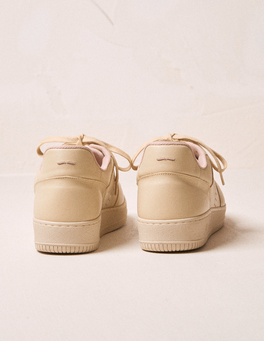 Baskets basses Maxence H - Cuir crème