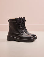 Océane laces ankle boots - Cuir noir