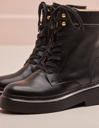 Océane laces ankle boots - Cuir noir
