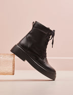 Océane laces ankle boots - Cuir noir