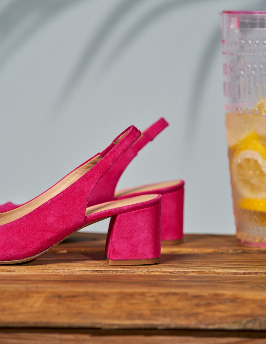 Odette pumps - Fuchsia suède