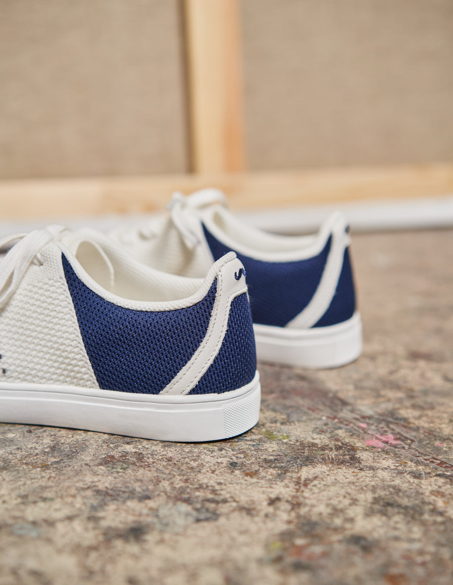 Baskets basses Renée Tricot - Blanc et marine