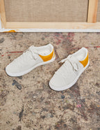 Baskets basses Renée Tricot - Blanc et moutarde