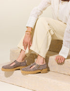 Derbies Romane Ajourée - Cuir léopard