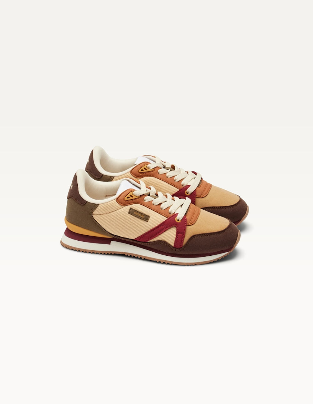 Baskets basses Andrée - Marron beige bordeaux