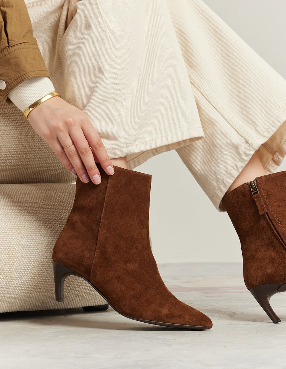 Dolores ankle boots - Brown suède