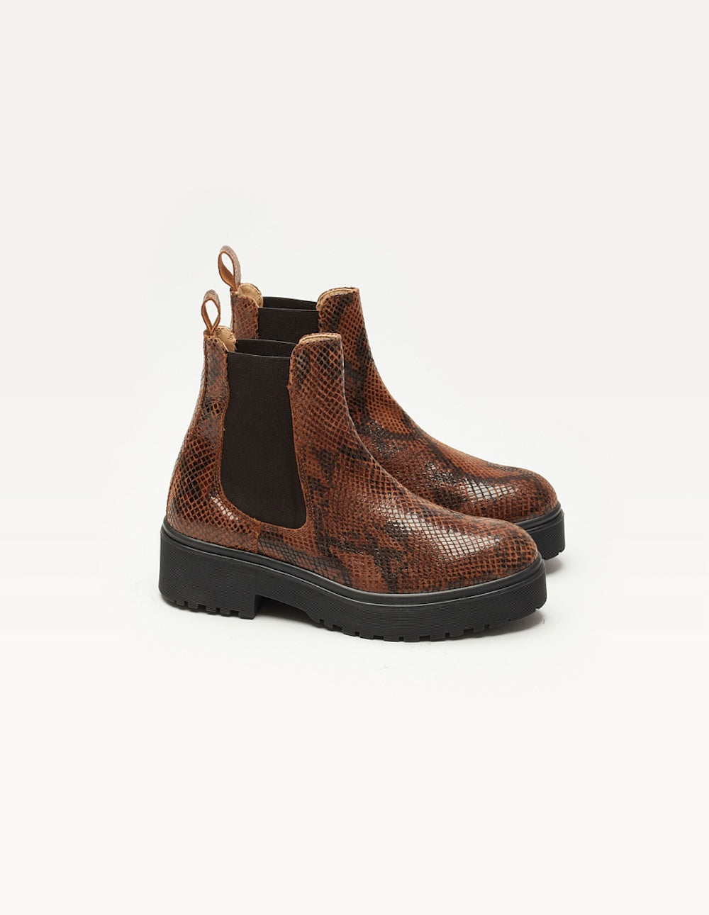 Flora Bottines - Cuir brown python