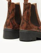 Flora Bottines - Cuir brown python