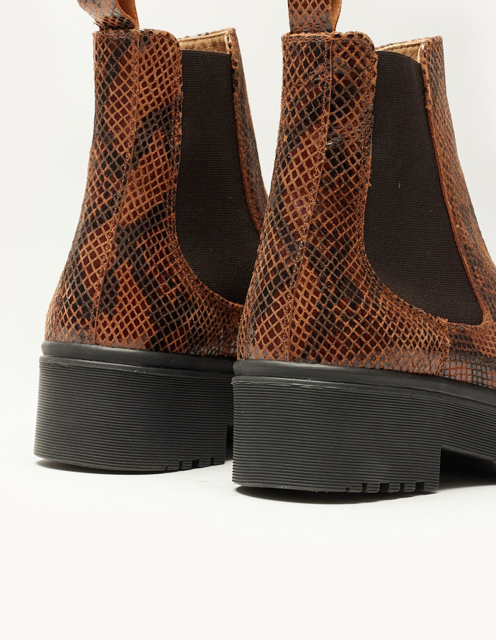 Flora Bottines - Cuir brown python