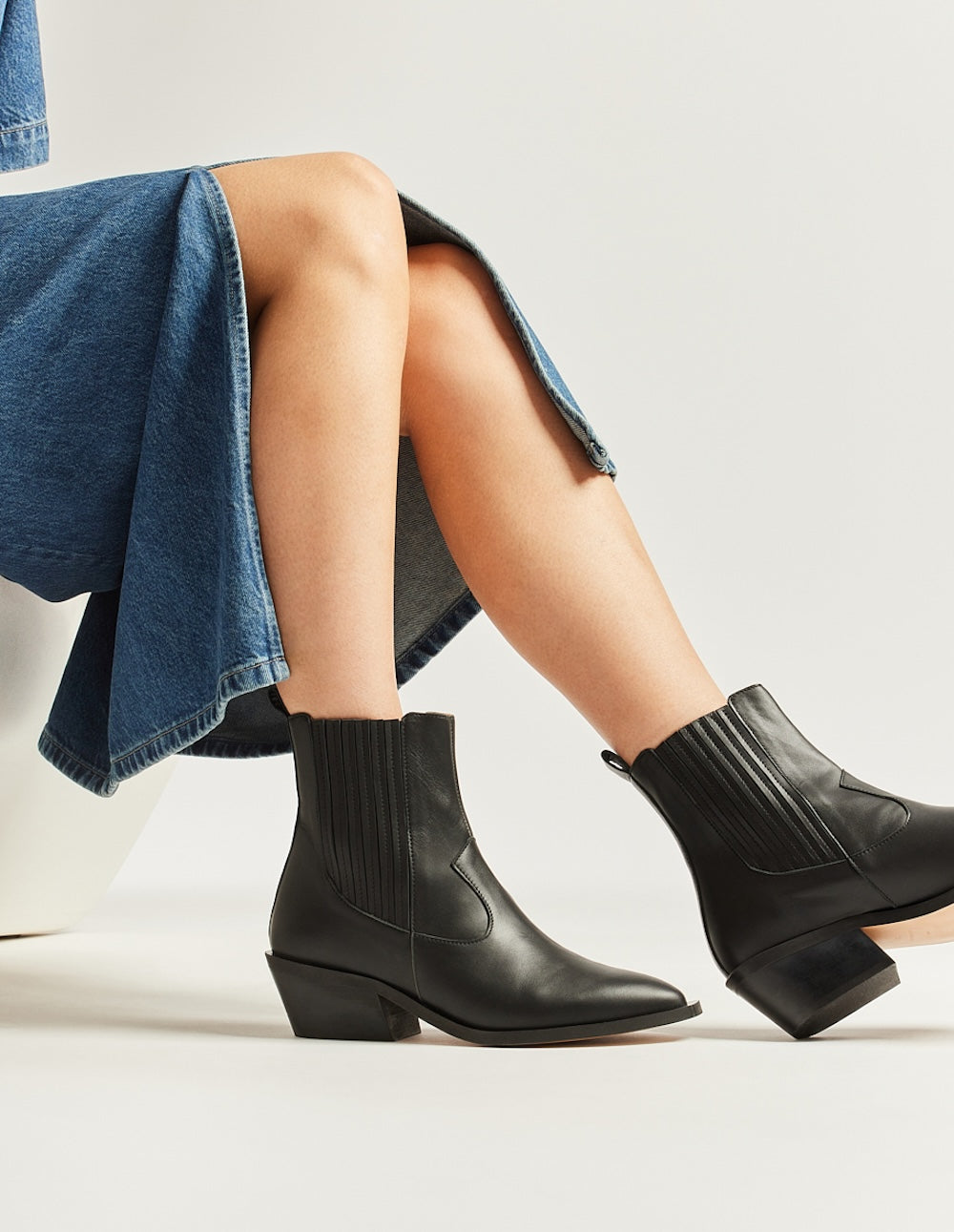 Georgia ankle boots - Cuir noir