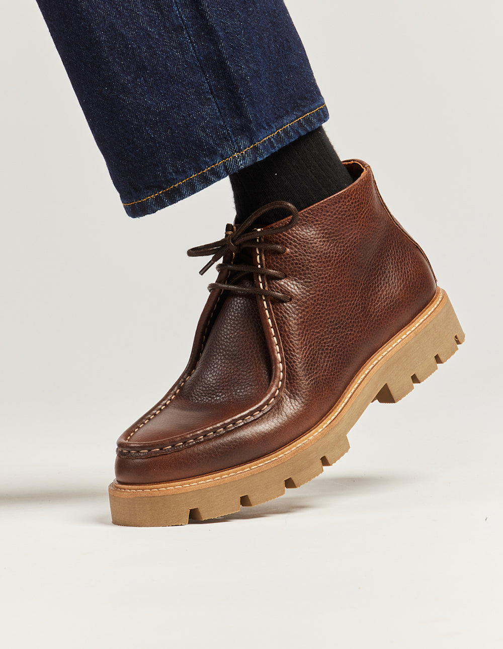 Bottines Grégoire - Brown grained pull up leather