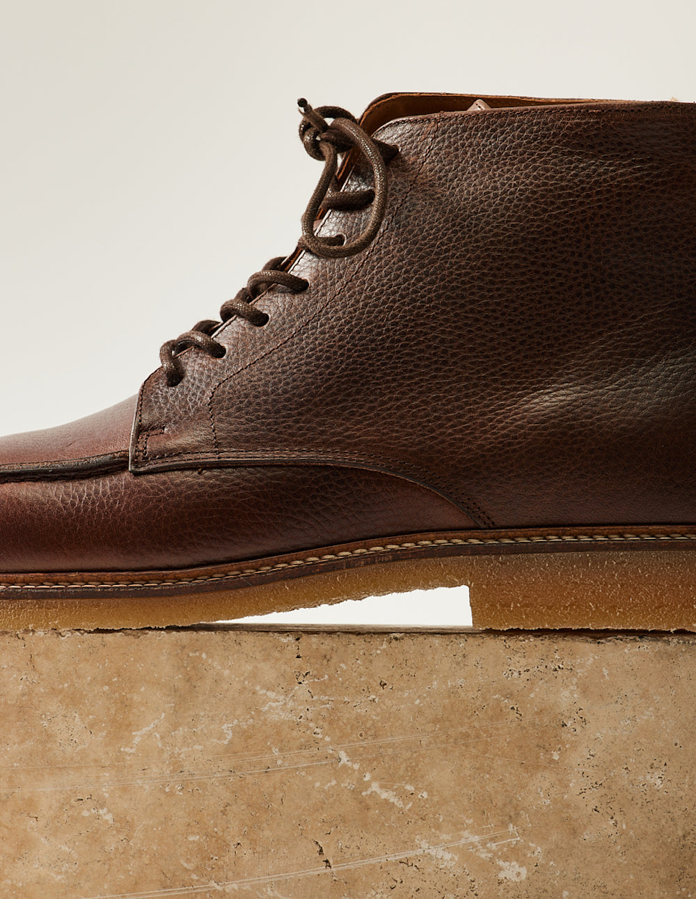 Hugo Bottines - Brown grained pull-up leather