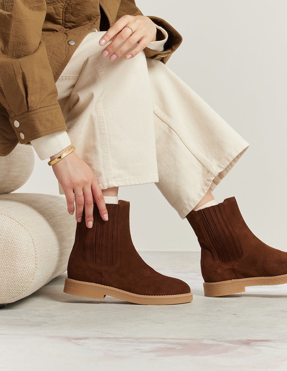 Isaure ankle boots - brown suede