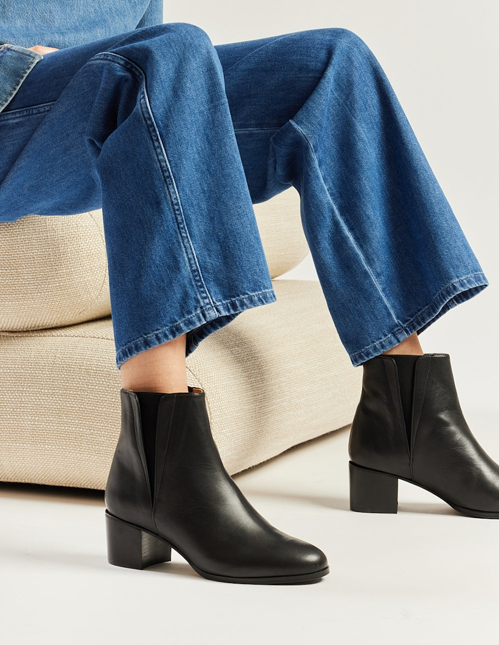 Jeanne M ankle boots - Cuir noir