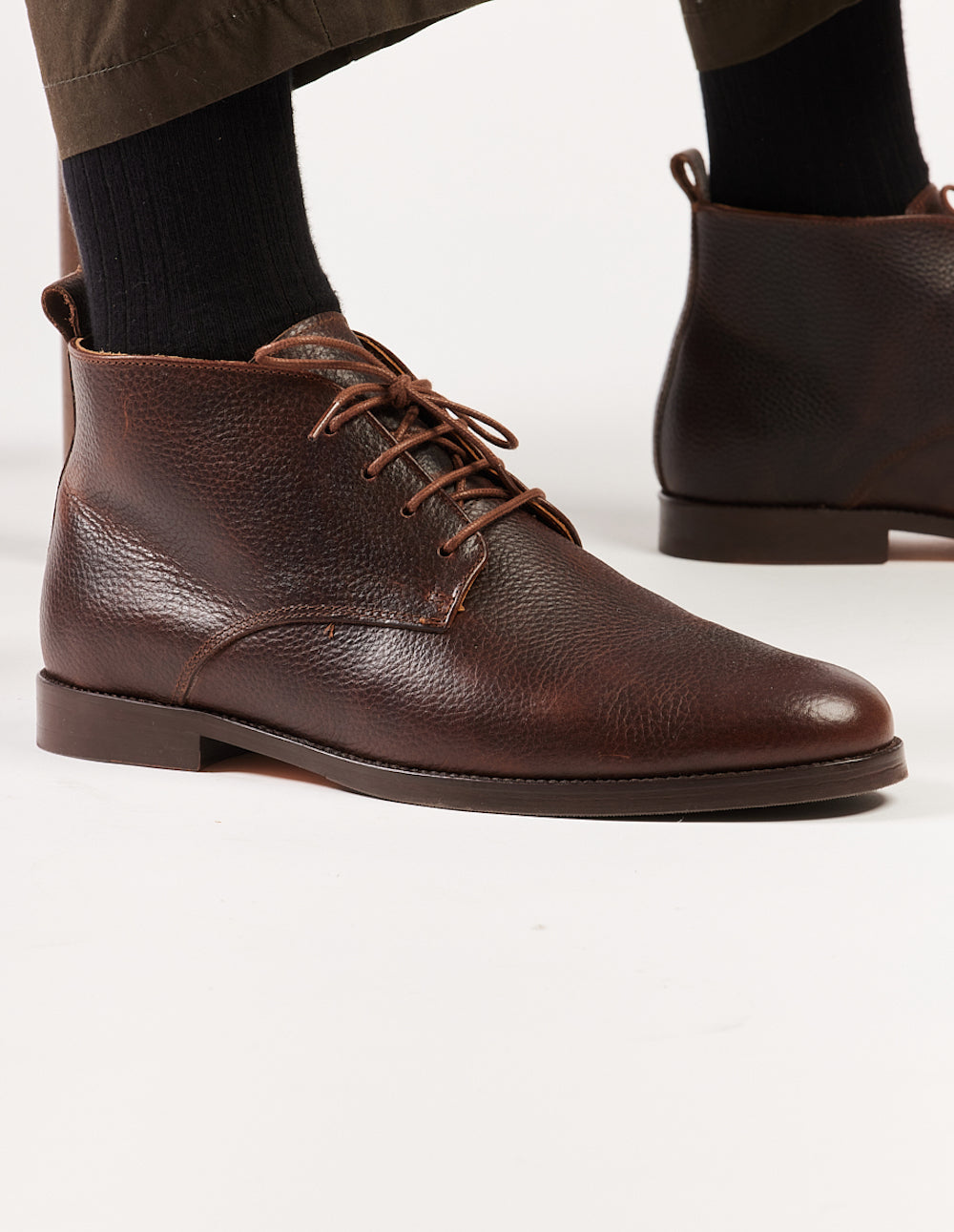 Jérome Bottines - Brown Grain Pull-Up Cure