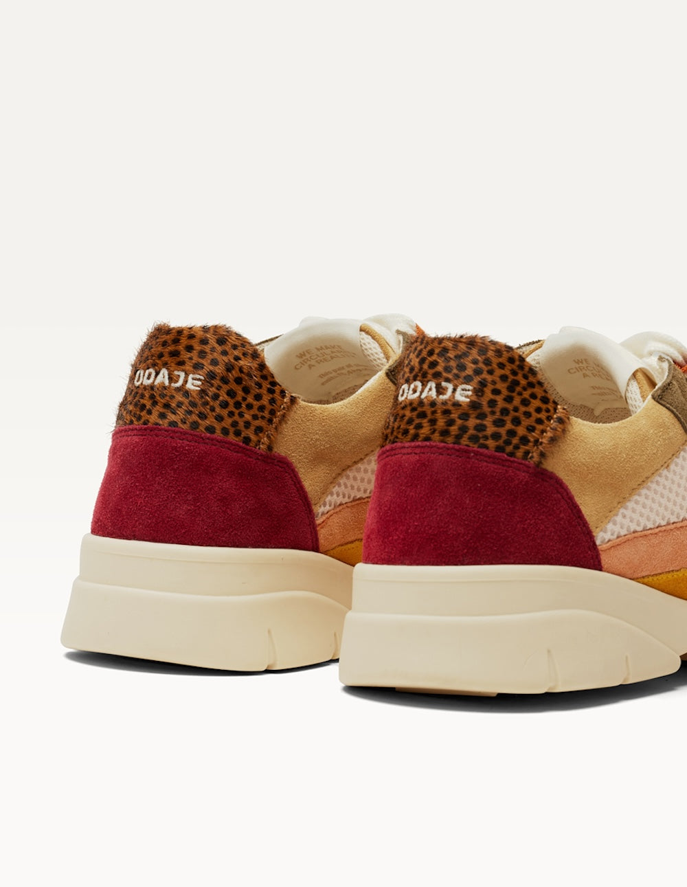 Baskets basses Laura - Bordeaux crème kaki