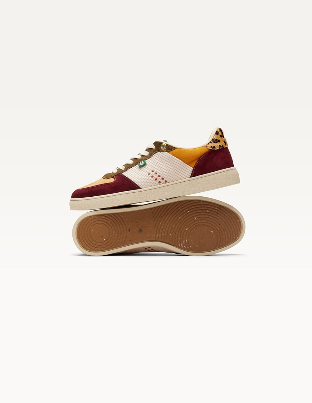 Baskets basses Marie - Bordeaux beige kaki