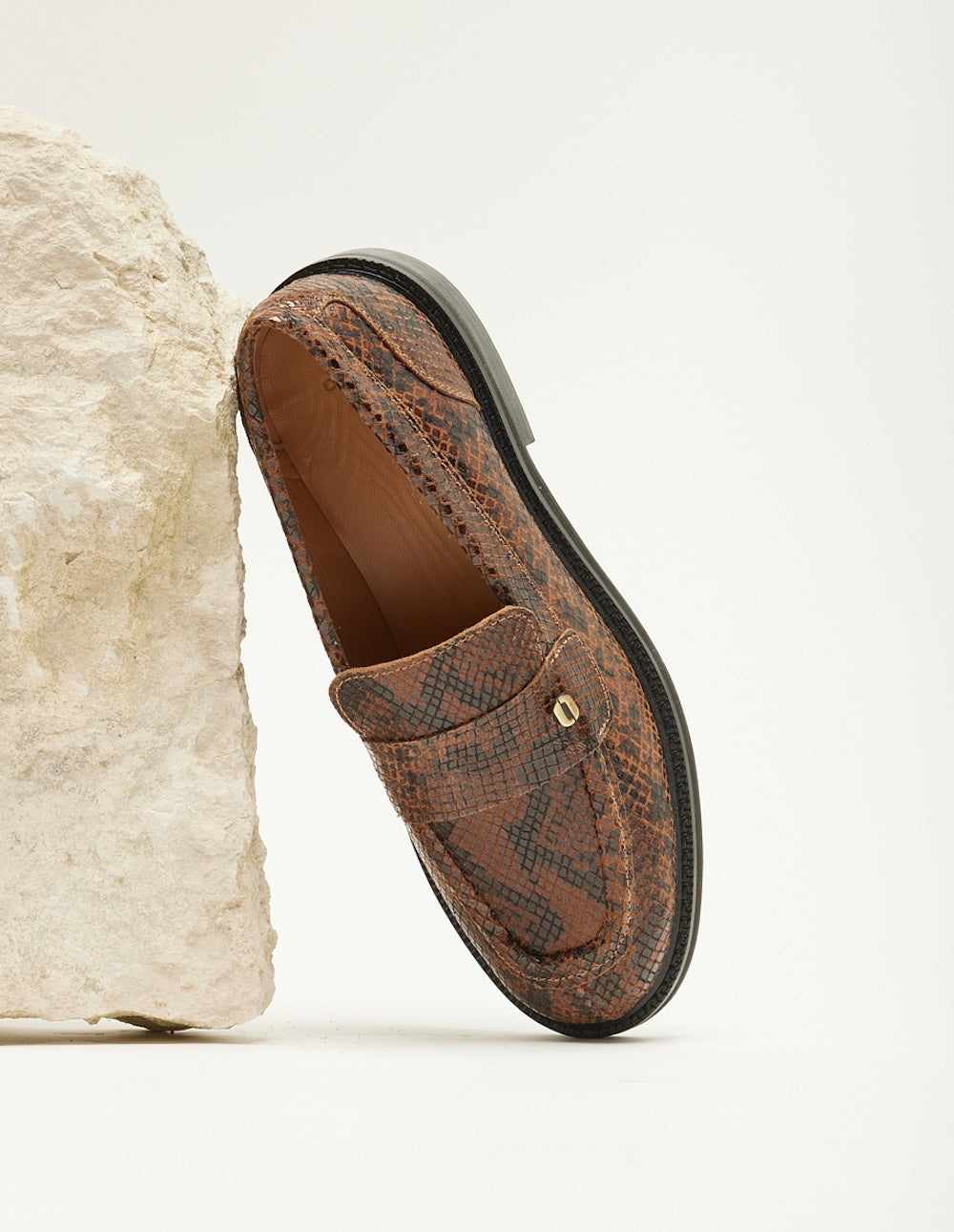 Marjorie loafers - Cuir brown python