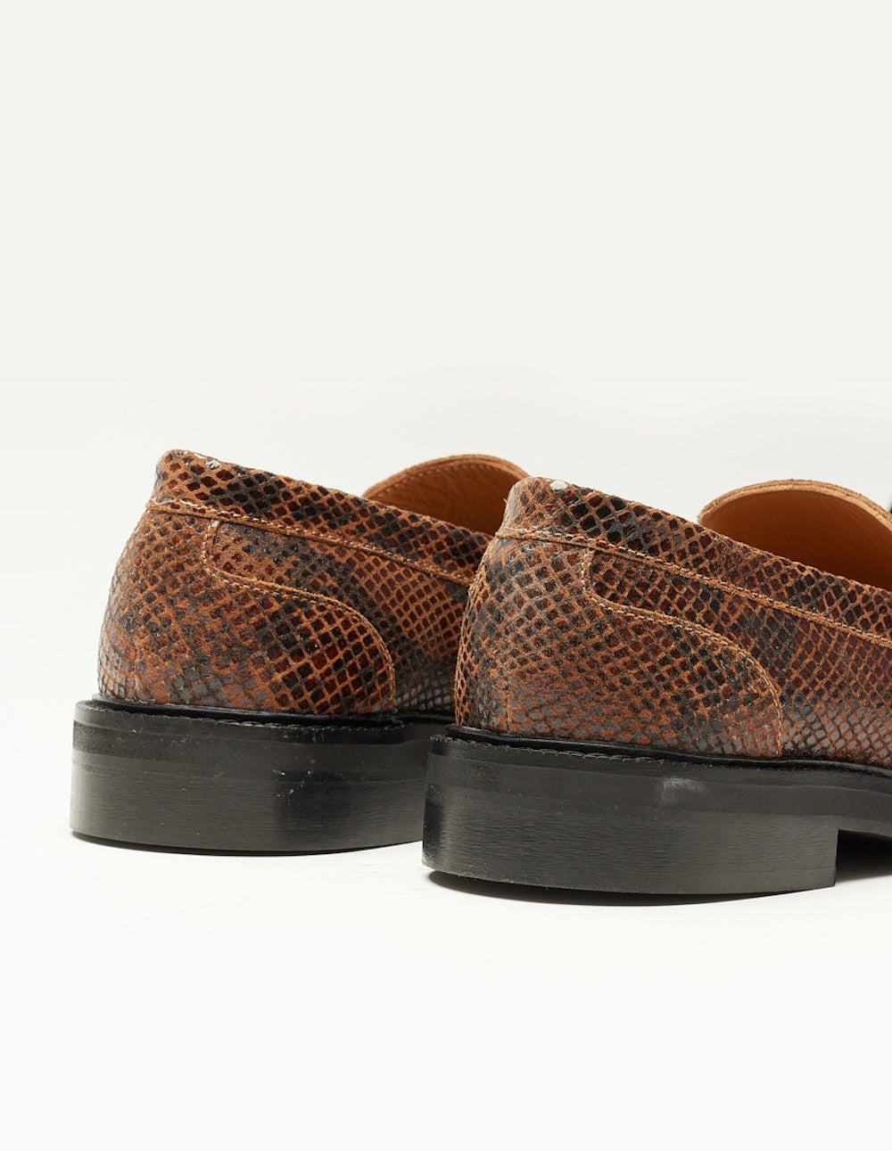 Marjorie loafers - Cuir brown python