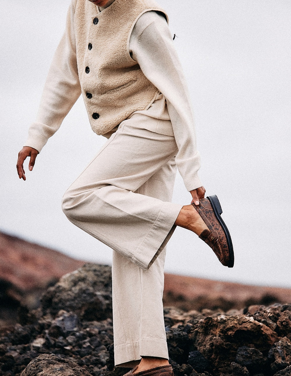 Marjorie loafers - Cuir brown python