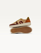 Baskets basses Matthieu - Chocolat beige kaki clair
