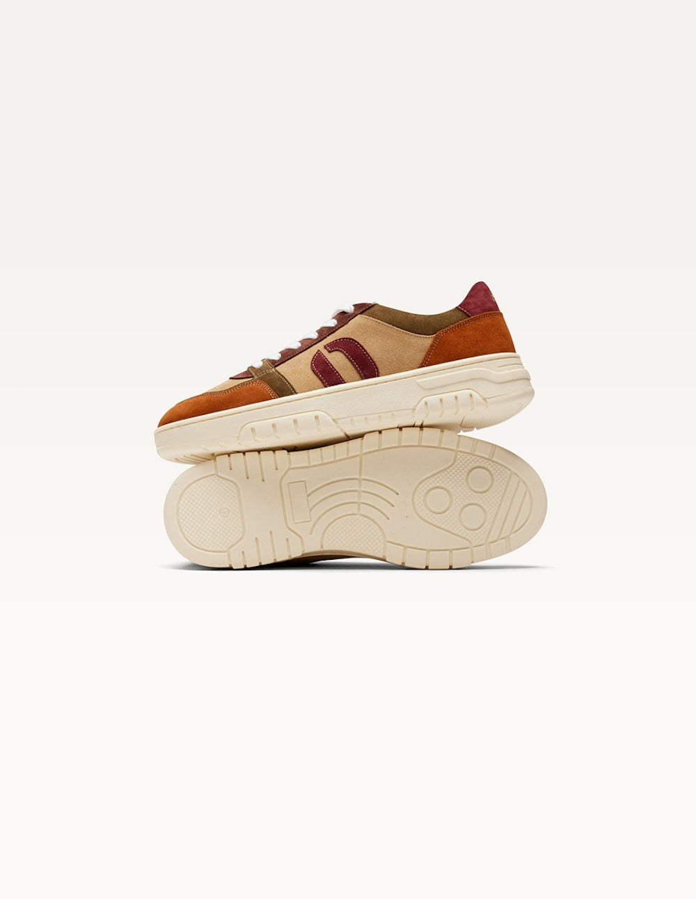 Baskets basses Nino - Ambre kaki beige