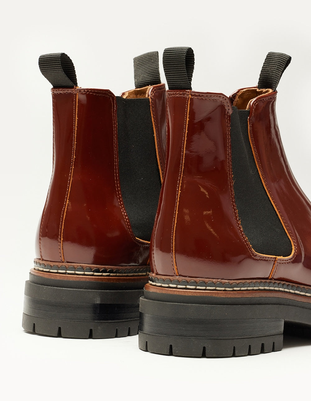 Pernille Bottines - Cuir verni noisette