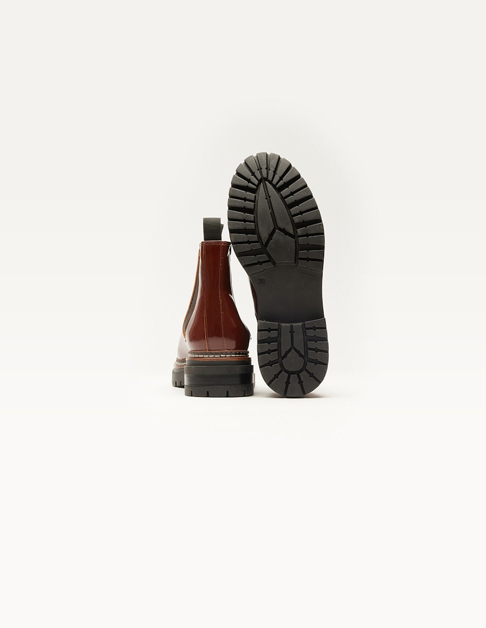 Pernille Bottines - Cuir verni noisette