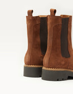 Poppy ankle boots - brown suede
