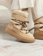 Sarah Fourrées Bottes - Taupe Suede